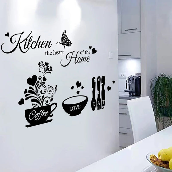 Knife and Fork Wall Sticker Kitchen Decorative Wall Sticker Self-Adhesive Wall Sticker