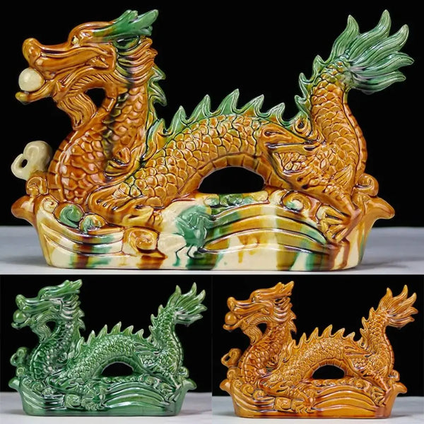 Statue Tabletop Dragon Figurine Desktop Dragon Statue Home Desktop Decoration Chic Table Dragon Figurine